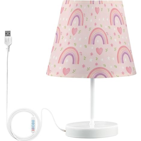 JUNZAN Lampe de table traditionnelle rose avec 3 températures (1/5)