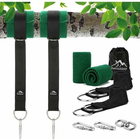 Robuste Hängematte mit D-Ringen, 150 cm, robuste Hängematte mit zwei Karabinerhaken, maximale Belastung 500 kg, Hängematten-Aufhängeseile für Gartenschaukel, Hängematte (1/4)