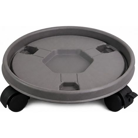 Pot de fleurs en plastique épais avec soucoupe amovible, robuste, pour jardin d'intérieur (1/5)