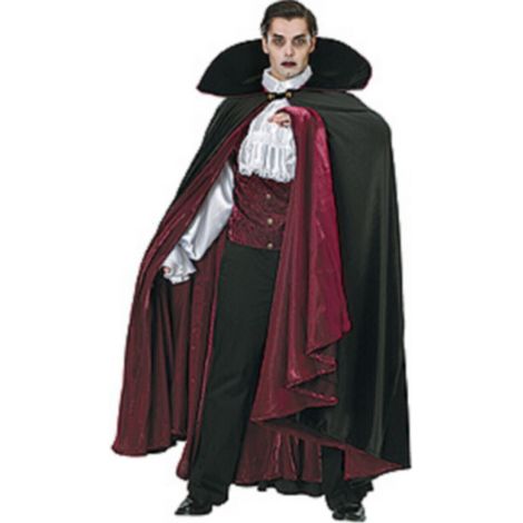 Figurine en carton vampire avec sa cape noire et rouge - H 186 (1/4)