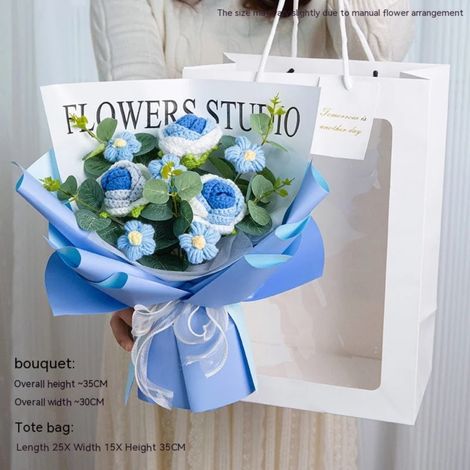 Bouquet De Roses - Fleur Artificielle Séchée - Décoration Intérieure - Cadeau D'anniversaire Ou Noël - 1 Pièce