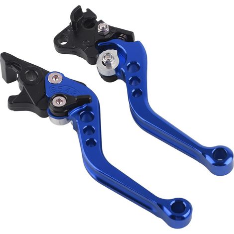 Clutch Brake Lever, Aluminum Handle Motorcycle Motorcycle CNC Drum Brake 1 Pair (Blue) (1/5)
