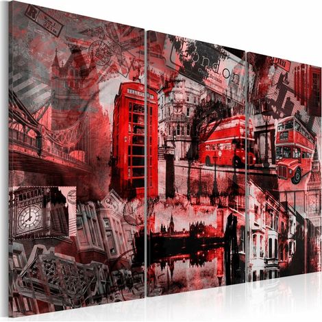 Tableau londres rouges - 120 x 80 cm (1/4)
