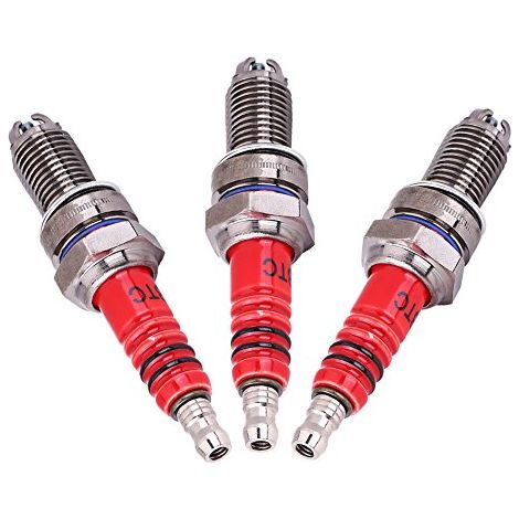 3pcs D8TC Bougie d'Allumage avec 3 Electrodes. (1/4)