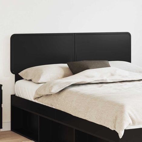 vidaXL Cabecero Roble Negro Madera de ingeniería (1/5)