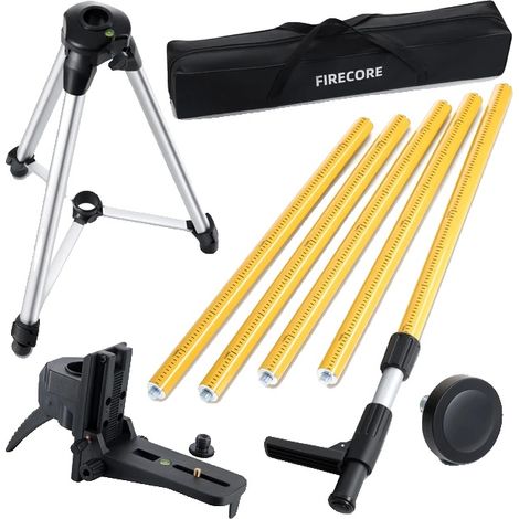 Asta telescopica, altezza estensibile, interfacce di montaggio compatibili, 3,7 m, gialla (1/2)