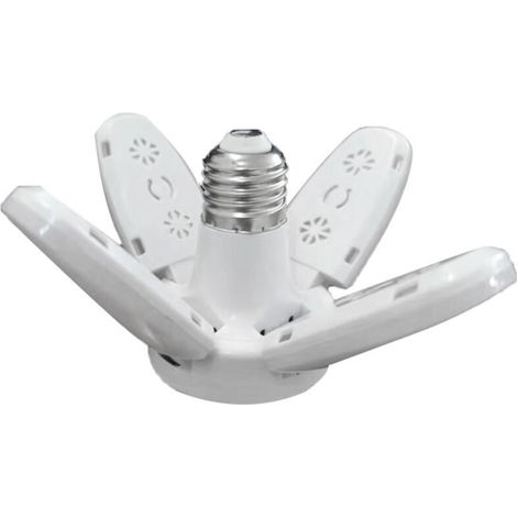 Plafonniers LED pour garage, 28 W, 6 000 lm, 6 500-7 000 K, culot E27/E26, avec 4 panneaux orientables. Idéaux pour garages, ateliers, intérieurs et extérieurs, entrepôts et autres espaces. Éclairage (1/5)