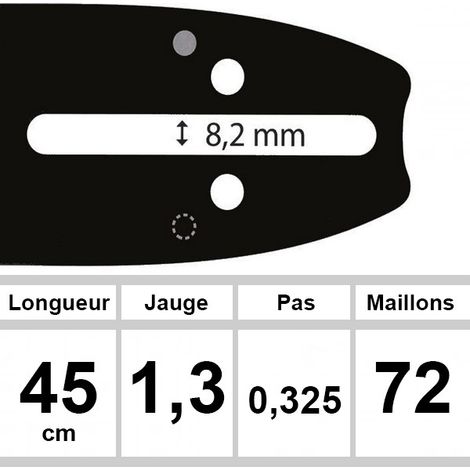 Guide OZAKI 45 cm 0,325 1,3mm