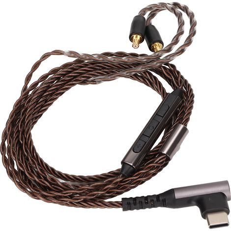 Câble de mise à niveau pour écouteurs avec connecteur TYPE C A2DC, noyau OFC, micro intégré, compatible ATH E50 E70 LS300 CKS1100 (1/5)
