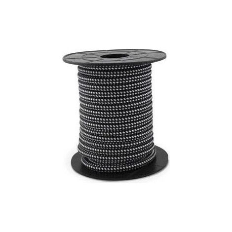 Cavo elettrico tessile 10 metri 2x0,75 mm nero / bianco GSC 3902990