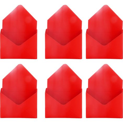 Lot de 6 Coffrets Enveloppes Bouquet Fleur Carton Rouge 20x7x29.5cm Pour Mariage Cadeau Emballage Floral (1/4)