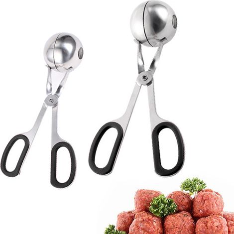 Forme À Boulettes - Acier Inoxydable 304 - Poignées Antidérapantes Détachables - Pour Viande Pâte Fromage Fruits - 2 Pièces (1/5)