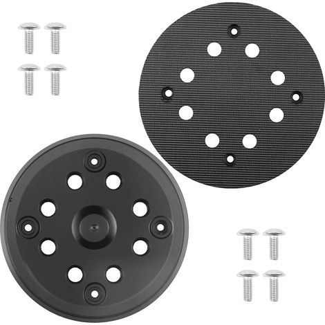 Lot de 2 disques abrasifs excentriques 125 mm 8 trous Plateau de support (1/5)