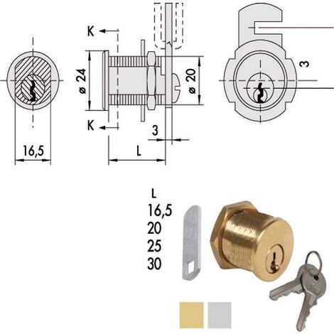Cilindro Levetta 15 Ottone Smerigl.72210-20-0 Cisa