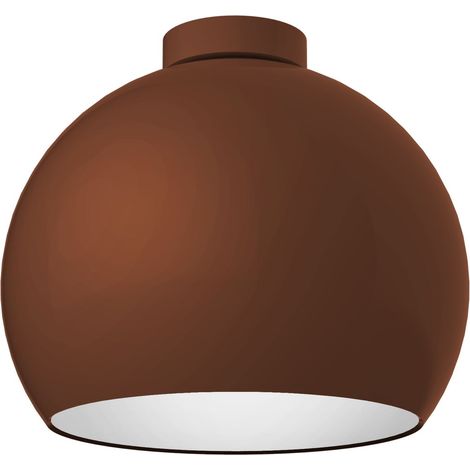 LUMICOM  JOE Plafoniera, 1X E27, max 42W, metallo, marrone corten/bianco, D.25cm