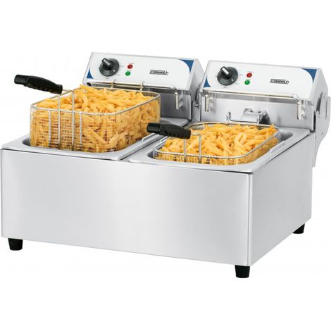 Friteuse électrique double - 2x10L - 7200W - Casselin