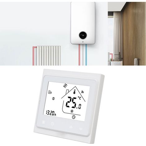 Thermostat intelligent pour la maison, contrôleur de température WIFI, contrôle par application mobile, commande vocale prise en charge, chauffage eau/gaz AC95-240V. (1/5)