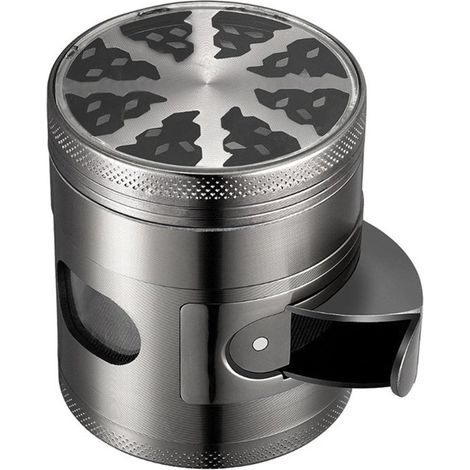 Dailygoody - Kräutermühle aus Metall - Manuelle Gewürzmühle - Langlebig und korrosionsbeständig - Silber - Tragbare Kaffeemühle - Perfekt für Kräuter. (1/5)