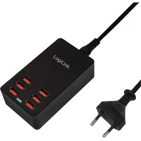LogiLink PA0139 cargador de dispositivo móvil Universal Negro Corriente alterna Interior