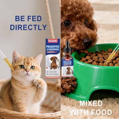 Gouttes probiotiques pour chiens et chats, soin quotidien doux, administration pratique, complément nutritionnel pour animaux de compagnie – 60 ml (1/5)