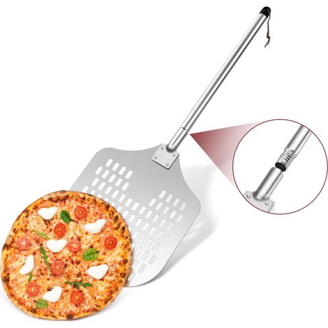 Pelle à pizza perforée avec poignée en métal 30,5 x 42,3 x 83 cm (1/5)