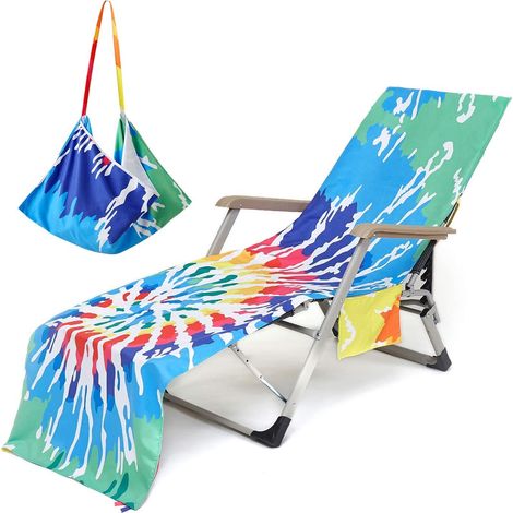 Housse De Chaise Longue - Microfibre Absorbante - Pour Plage Piscine Terrasse Jardin - 1 Pièce (1/5)