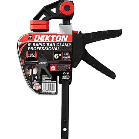 Dekton 2pc Quick Grip Ratchet Vice Bar  Clamps 150mm Rapid Clamp Set 6" (1/2)