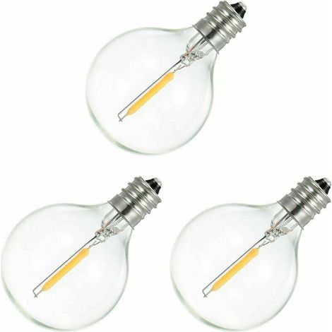 Ampoules Spécifiques Blanc Chaud, Lot de 3, AC220-230V 1W E12 G40. (1/4)