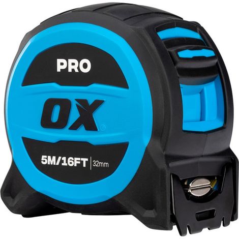 OX Pro 5m/16ft Magnetic Dual Hook Tape Measure 32mm Wide Tuff Blade OX-P506405 (1/4)