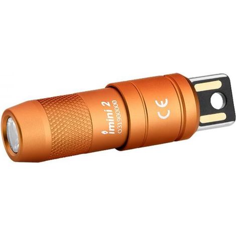 Linterna magnética recargable con 2 puertos USB, manos libres, 50 lúmenes, luz suave, pequeña y potente, ideal para decoración (color naranja)
