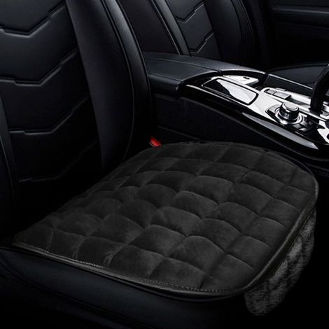 Coussin de siège auto, coussin de siège conducteur en peluche douce avec poche de rangement, fond plat en caoutchouc antidérapant, housse de siège universelle, convient aux camions, voitures, SUV, mai