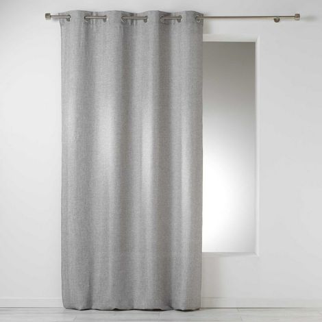 Rideau à Œillets 140 x 260 cm – Chambray Uni Select Gris (1/4)