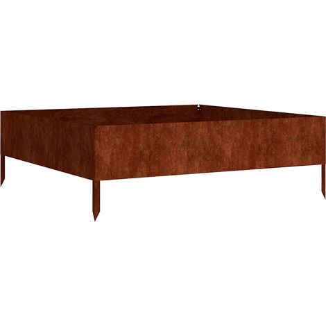 Hochbeet 100x100x33,5 cm Cortenstahl vidaXL