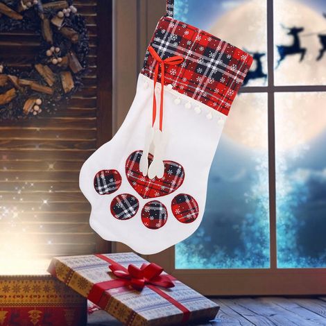 Sacs cadeaux de Noël, chaussettes pour chien, jouets à suspendre, décorations pour poupées et animaux de compagnie (1/5)
