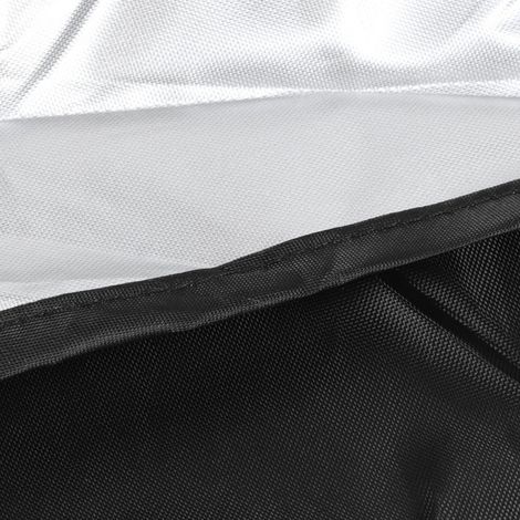 Toile d'ombrage imperméable pour balançoire de jardin double, 142 x 120 x 18 cm, noire (1/5)
