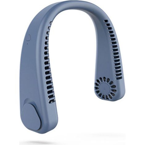UlisemVentilateur portable pour paresseux sans feuilles, ventilateur portable domestique silencieux et silencieux - bleu (1/4)