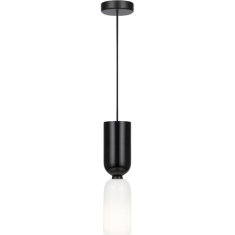 Maytoni Memory Lampadario a sospensione moderno e sottile, nero, 1xE14, bianco, paralume nero (1/5)
