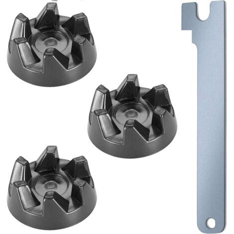Jeu de 3 raccords 9704230 - Caoutchouc - Avec clé - Compatible avec les modèles KitchenAid KSB52, KSB5, 5KSB52, 5KSB5 (1/4)