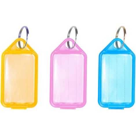 Timco Coloured Key Tags - Mixed Colours (6 Pack)