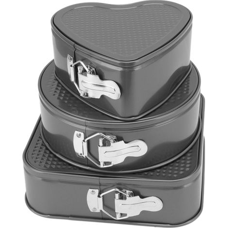 Ensemble de moules à gâteau en acier inoxydable avec boucle à charnière double revêtement en acier au carbone facile à démouler pour la cuisine pour cheesecake (18/20/22). (1/5)