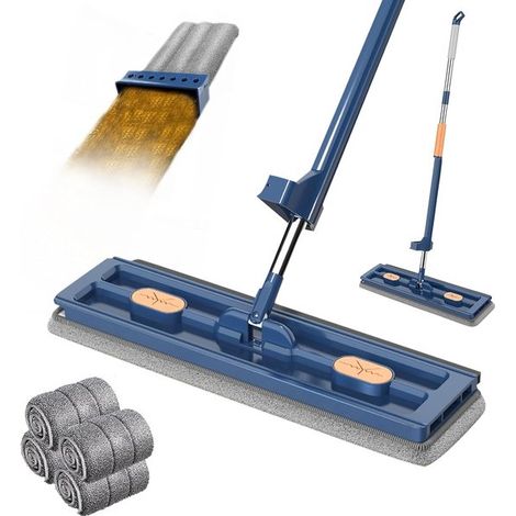 Balai essoreur à 360° avec tête rotative et 2 lingettes lavables - SVEEPA (1/5)