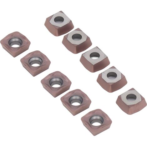 10 pièces plaquettes carbure revêtues pour fraisage CNC, outils de tour, insertion indexable, type à clip pour machine-outil (1/5)