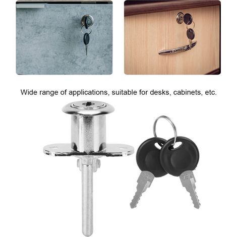 Zoternen 4pcs verrouillage de came en alliage zinc pour le tiroir bureau à triple armoire (1/5)