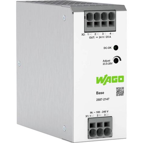WAGO 2587-2147 Alimentation rail DIN 24 V/DC 20 A 480 W Nbr. de sorties:1 x Contenu 1 pc(s) (1/3)