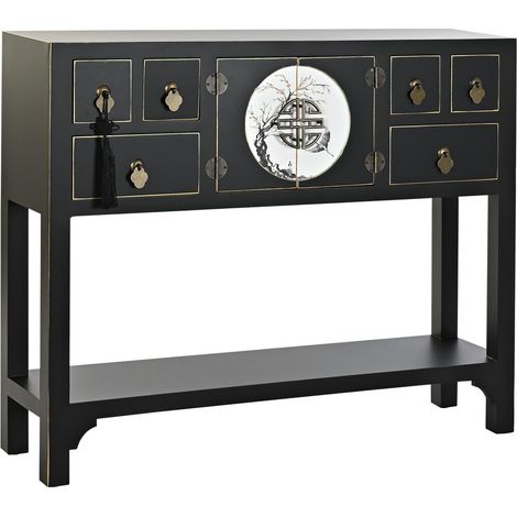 Consola Abeto Mdf 95X26X79 Oriental Negro (1/5)