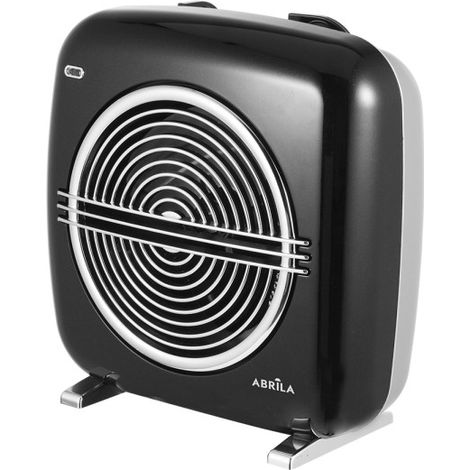 Termoventilador Eléctrico Vicenza Negro/Gris 2000W 2 Potencias 3 Funciones Termostato (28x27,5x14,5cm)