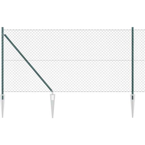Maison Exclusive - Schweißdrahtzaun mit Spikes 10 x 1 m (B x H)