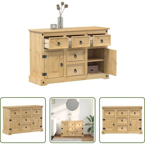 vidaXL Kieferholz -  Sideboard Corona 112x40x75 cm Massivholz Kiefer (1/5)