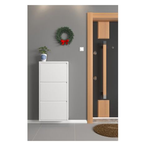 SCARPIERA 3A METALLO 50X15X104CM BIANCO