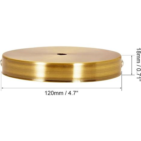 sourcing map Rétro Lumière Canopée Trousse Paroi 120mm Doré, Bronze (1/2)